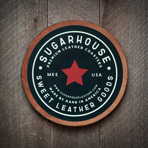 Oklahoma State Silhouette Leather Coaster