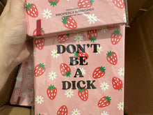 Load image into Gallery viewer, Don’t Be A Dick - Strawberry Vegan Leather Journal A5
