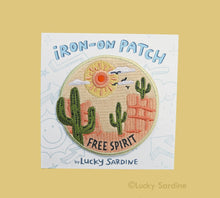 Load image into Gallery viewer, Lucky Sardine - FREE SPIRIT, Desert Embroidered Patch
