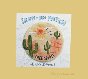 Lucky Sardine - FREE SPIRIT, Desert Embroidered Patch