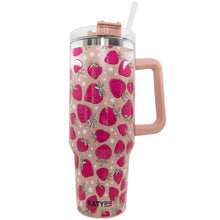 Load image into Gallery viewer, Strawberries 40oz Tumbler with handle
