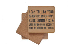 Load image into Gallery viewer, Driftless Studios - Sarcastic Comments Funny Gift Drink Coaster - Coasters
