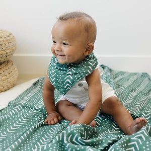 Forest Friends + Mudcloth Classic Muslin Bandana Bib Set