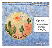 Load image into Gallery viewer, Lucky Sardine - FREE SPIRIT, Desert Embroidered Patch
