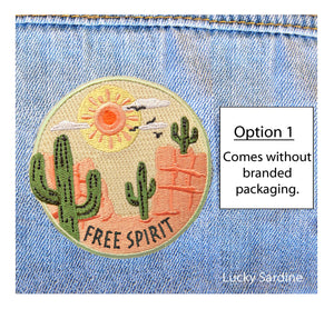 Lucky Sardine - FREE SPIRIT, Desert Embroidered Patch