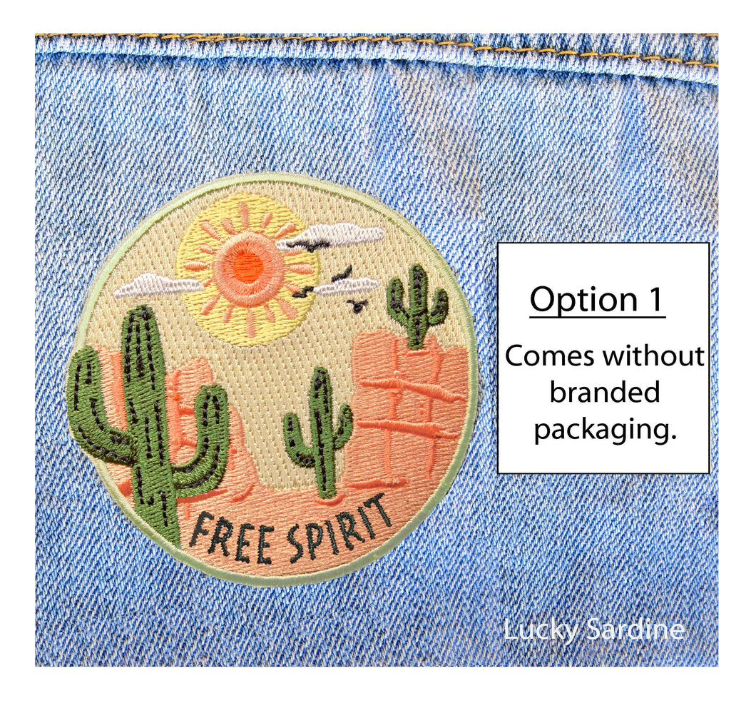 Lucky Sardine - FREE SPIRIT, Desert Embroidered Patch