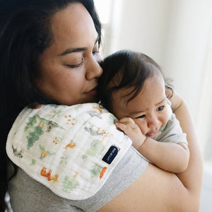 Forest Friends + Mudcloth Muslin Burp Cloth Set