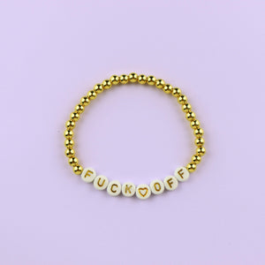 Gold Filled Ball Beaded Message Bracelets