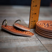 Load image into Gallery viewer, Oklahoma State Silhouette Leather Coaster
