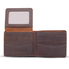 Load image into Gallery viewer, Genuine Leather Wallet with Flap out ID Window
