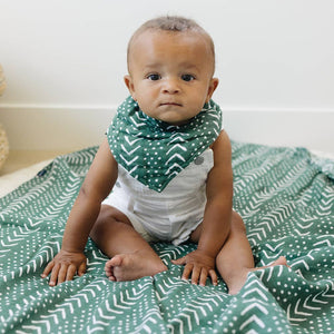 Forest Friends + Mudcloth Classic Muslin Bandana Bib Set