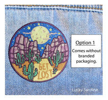 Load image into Gallery viewer, Lucky Sardine - Desert Night, GET LOST Embroidered Patch
