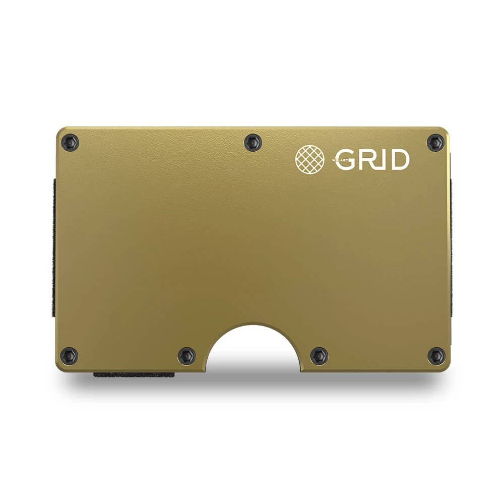 Grid Wallet // Gold Aluminum