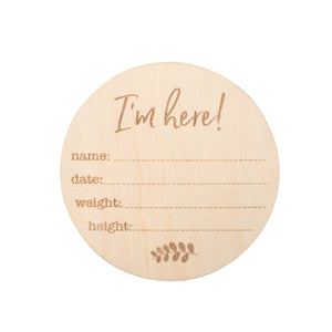 Bebe au Lait - Birth Announcement Milestone Disc