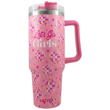 Load image into Gallery viewer, Let&#39;s Go Girls Tumbler Cup with Straw and Handle
