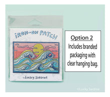 Load image into Gallery viewer, Lucky Sardine - Ocean Waves, Ocean Sunset Embroidered Patch
