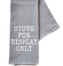 Load image into Gallery viewer, Driftless Studios - Stove For Display Only - Grey Kitchen Hand Towel
