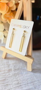 Modern Brass Bar Earrings, Minimalist Jewelry