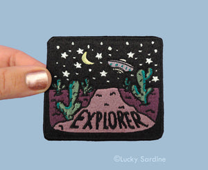 Lucky Sardine - Desert Night, Spacecraft Explorer Embroidered Patch