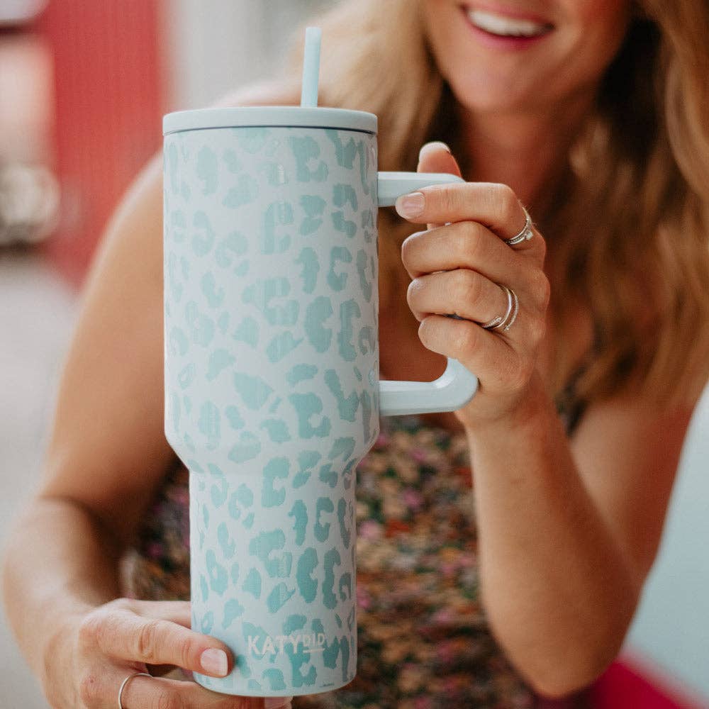 Modern Mint Leopard 38 Oz Tumbler