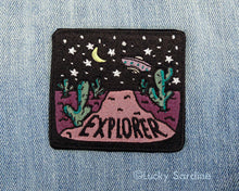 Load image into Gallery viewer, Lucky Sardine - Desert Night, Spacecraft Explorer Embroidered Patch
