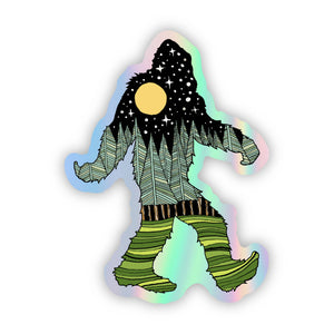 Holographic Big Foot Wilderness Sticker