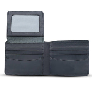 Genuine Leather Wallet with Flap out ID Window