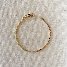 Load image into Gallery viewer, 18k Gold Filled 2mm Dot Ball Bracelet
