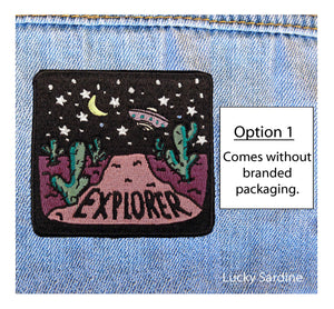 Lucky Sardine - Desert Night, Spacecraft Explorer Embroidered Patch