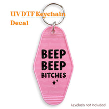 Load image into Gallery viewer, Beep Beep Keychain UV DTF Decals
