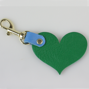 Two Tone Soft Leather Keychain