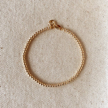 Load image into Gallery viewer, GoldFi - 18k Gold Filled 2.5 mm Beaded Bracelet
