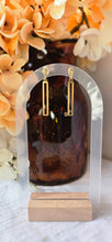 Load image into Gallery viewer, Modern Brass Bar Earrings, Minimalist Jewelry
