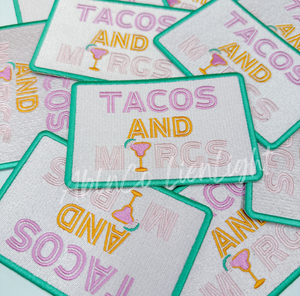 ABLN Boutique - Preppy tacos & margs patch, trucker hat embroidery patch