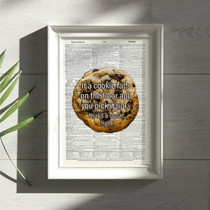 Vintage Dictionary Art - Art Print | Dictionary Page | Vintage | If a Cookie Falls