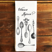 Load image into Gallery viewer, Wanna Spoon Kitchen Tea Towel Flour Sack Cotton
