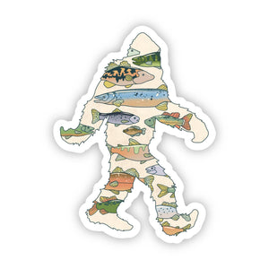 Bigfoot Fishing Sticker