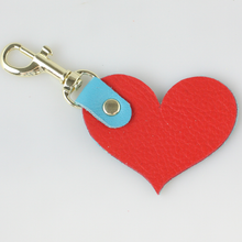 Load image into Gallery viewer, Two Tone Soft Leather Keychain
