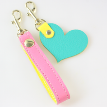 Load image into Gallery viewer, Two Tone Soft Leather Keychain
