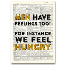 Load image into Gallery viewer, Vintage Dictionary Art - Art Print Dictionary Page | Vintage | Men Have Feelings Too
