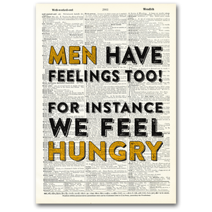 Vintage Dictionary Art - Art Print Dictionary Page | Vintage | Men Have Feelings Too