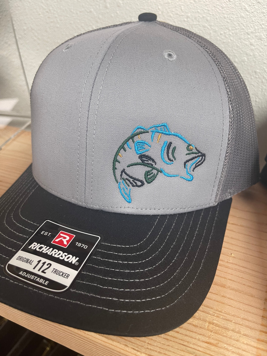 Bass Fish Hat BLK/Grey