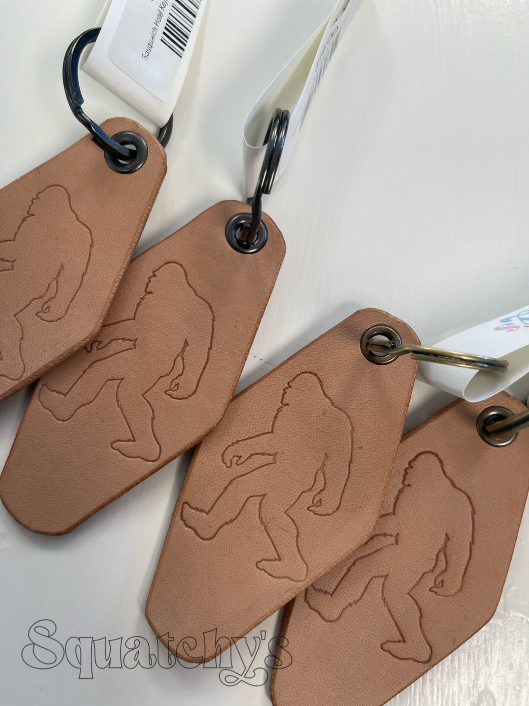 Sasquatch Hotel Keychain (Leather)