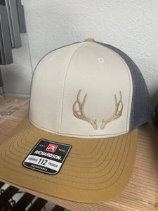 Antlers Hat Tan/Grey