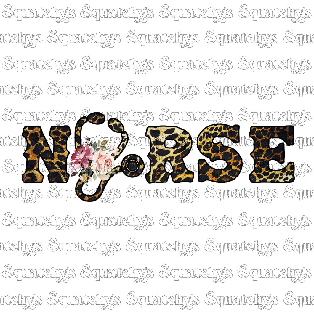 Nurse Leopard UV DTF Decal