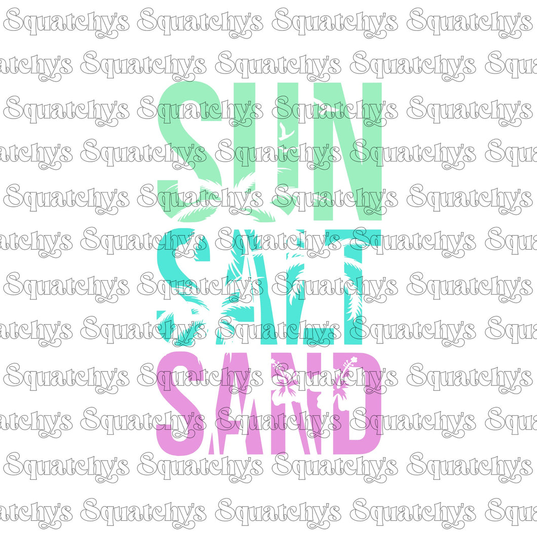 Sun Salt Sand UV DTF Decal