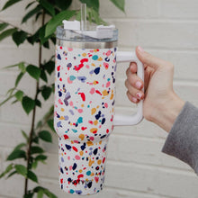 Load image into Gallery viewer, Confetti Print Tumbler Cup with Handle
