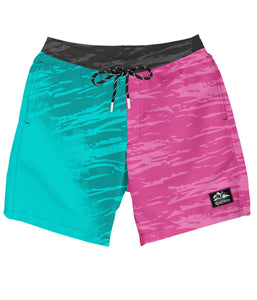 Pink and Teal Color Changing Swim Trunks