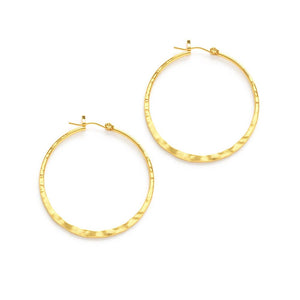 1.5"Hammered Hoop Earrings