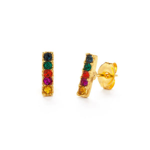 Jewel Tone Bar Studs